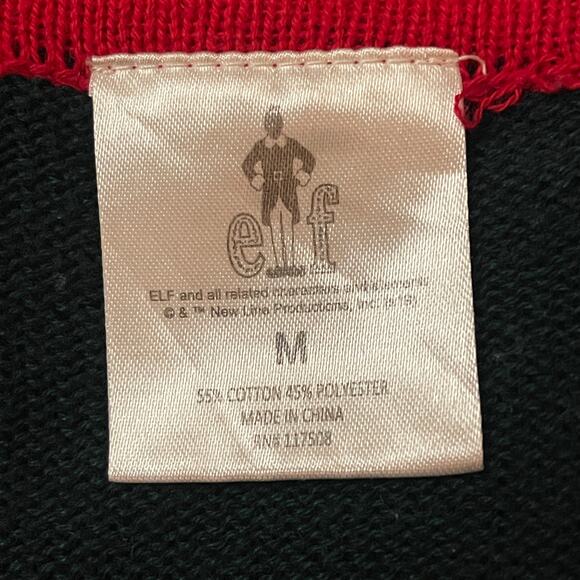 Elf The Movie SANTA OMG I KNOW HIM Ugly Christmas Sweater  Size Medium - Picture 3 of 4